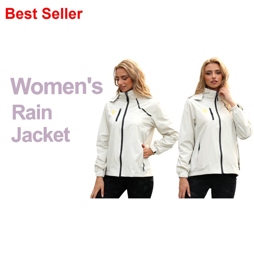 Waterproof Windproof Lightweight Rain Jacket With… - image 6